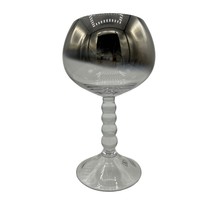 Vintage MCM Silver Fade 4 Ball Stem Rocks Glass Mid Century Modern 7 1/2&quot; - £15.76 GBP