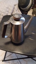 International Decorator 18 8 Stainless Steel Beautiful Teak Tea Pot Coffee - £17.90 GBP