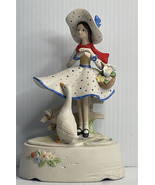 Vintage Geo Z Lefton Music box Girl polkadot dress Sun hat Flowers duck￼... - £13.16 GBP