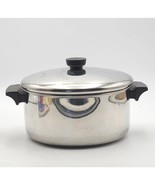 Revere Ware 1801 4 1/2 Qt Stock Pot W/Lid 2064 Dutch Oven 92A Korea - $38.83 CAD
