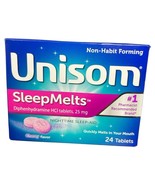 (1) Unisom SleepMelts Cherry Flavor Tablets Nighttime Sleep-aid 24ct Exp... - $69.24 CAD