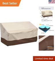 2-Seater Heavy Duty Patio Bench Loveseat Cover, 100% Waterproof Outdoor ... - $61.46