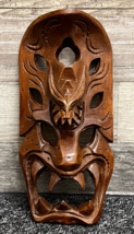 Filipino Bakunawa Mask Philippines Hand Carved Wood Dragon Tiki Tribal M... - £26.99 GBP