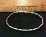 Beautiful Silver plated Bracelet 14.7 g Magnet Tested        SKU 070-038 - £5.49 GBP