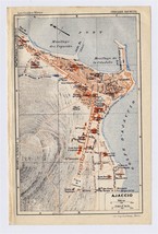1926 ORIGINAL VINTAGE CITY MAP OF AJACCIO / CORSICA CORSE / FRANCE - £16.18 GBP