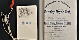 1897 Antique Waverly Bicycle Club 3rd Anniversary Entertainmen Reception Program - £53.67 GBP