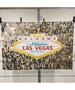 WELCOME TO FABULOUS LAS VEGAS NEVADA PHOTO BACKDROP ~ 40&quot; X 60&quot; ~ NEW - $4.95