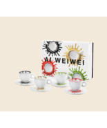 ILLY ART COLLECTION Coffee Set Ai WeiWei - 4 Cappuccino + 4 Saucers - $429.95