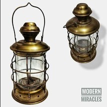 Lampada in ottone anticato con lanterna a olio da 10 &quot;per decorazioni pe... - £63.62 GBP