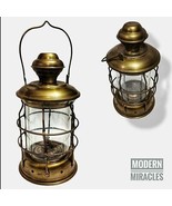 Lampada in ottone anticato con lanterna a olio da 10 &quot;per decorazioni pe... - £63.77 GBP