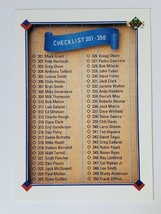 1990 Upper Deck Mlb Baseball Card Checklist # 400 Vintage Sports Multi Players - £3.98 GBP