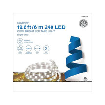 GE StayBright 240-Light 19.6-ft White Integrated LED Christmas Tape Lights New - £24.64 GBP