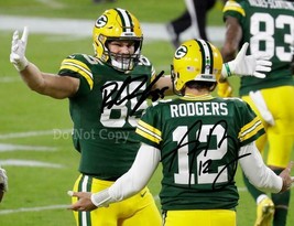 Aaron Rodgers &amp; Robert Tonyan Signed Photo 8X10 Rp Autographed Green Bay Packers - £15.79 GBP