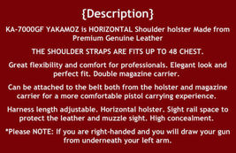 Fits CZ P-10 S Sub Com 3.5”BBL Horizontal Leather Shoulder Holster #1494# RH image 9
