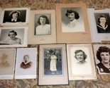 Group Lot Antique Photos - (10) Pretty Young Ladies, Mostly Cabinet Photos - £13.68 GBP