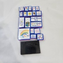 Inkadinkado Rubber Stamp set of 19 Religious and Inspirational - $11.88