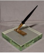 40&#39;s Executive Desk PEN With HEAVY CRYSTAL/GLASS Base SHEAFFERS SNORKLE ... - $118.80