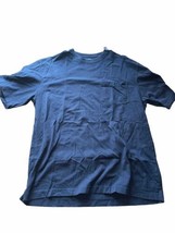 DULUTH Trading Short Sleeve Longtail T Shirt Dark Blue Front Pocket Mens... - £7.90 GBP
