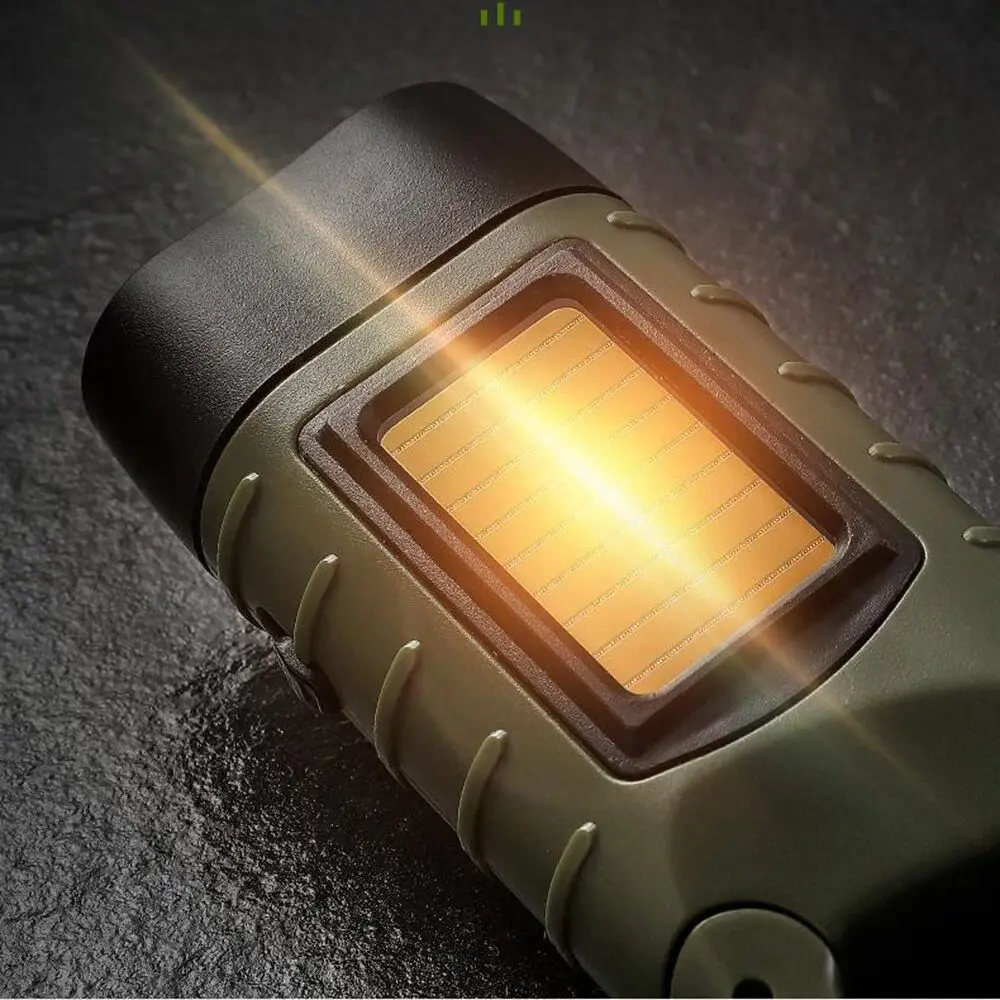 Portable Flashlight Hand Crank Dynamo USB LED Rechargeable Flashlights Outdoor - £11.81 GBP+