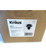 Kraus Stainless Steel Kitchen Sink Drain Assembly Strainer ST-1 New In Box - £7.39 GBP