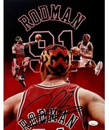 DENNIS RODMAN Autograph SIGNED Chicago BULLS 11&quot; x 14&quot; Chromium PHOTO JS... - $2,236.68 MXN