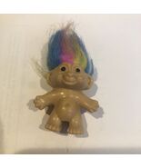 Vintage Troll Pencil Topper Blue, Yellow and Pink Hair Rainbow(1 Troll ) - $25.59 CAD