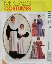 McCalls 8335 1800s Pilgrim Prairie Peasant Misses Girls Costume pattern UNCUT FF - £6.31 GBP