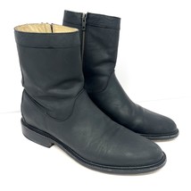 Rhodes Men’s Roper Western Work Boot Sz 11 Black Leather Side Zipper Pul... - $89.05