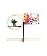 Italian Wooden Magazine Holder with Shelf, Modern Newspaper Rack and Fil... - $1,647.36 MXN