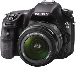 Sony Slt-A58K Digital Slr Kit With 18-55Mm Zoom Lens, 20.1Mp Slr Camera, Black - £425.06 GBP