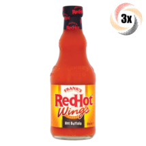3x Bottles Frank&#39;s Red Hot Buffalo Wings Hot Buffalo Sauce | 12 fl oz | - $31.39