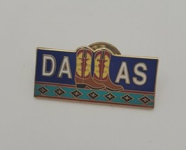 Dallas Texas Collectible Souvenir Pin Cowboy Boots Pinnacle Designs 1998 - £15.49 GBP