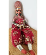 Vtg Indian Marionette snake charmer String Puppet Ventriloquist Wood Cloth - £31.46 GBP