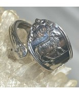 Aries spoon ring March Ram birthday band Zodiac sterling silver women si... - £52.58 GBP