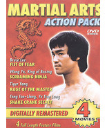 Martial Arts Action Pack -2  DVD Set  -  Bruce Lee -  Wang Yu    MINT  4 Movies! - $1.49