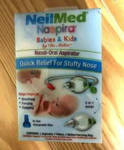 New NeilMed Naspira Babies/Kids Basal-Oral Aspirator w/ 7 Filters/Carry Bag - $12.86