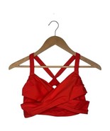 Lululemon Sports Bra Top Womens 6 Orange Cross Over Front V Neck Racerba... - $40.60 CAD