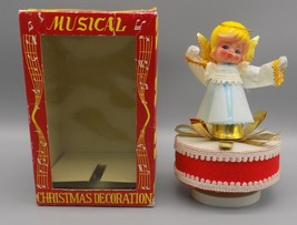 Vintage Musical Revolving Christmas Angel 1960s Japan Retro Silent Night in Box - $51.36