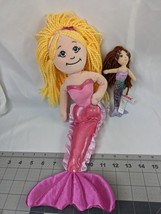 The Petting Zoo Mermaid Doll Plush 16 Inch Aurora Clip On Lot Stuffed Toy - £10.03 GBP