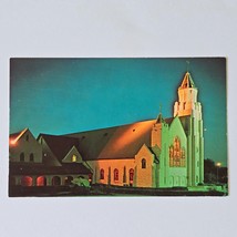 Postcard The Illuminated Shrine of Our Lady of San Juan Texas Church Unused - $7.87