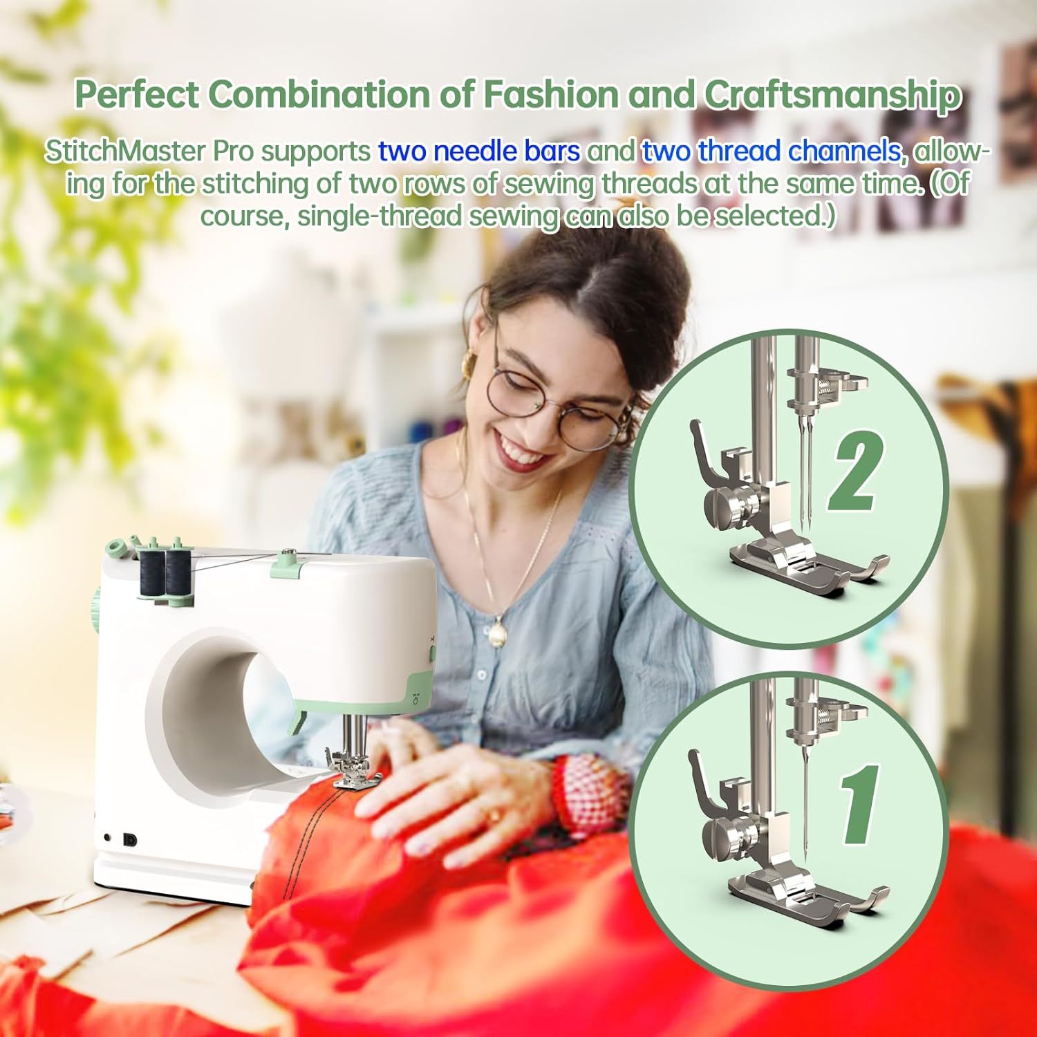 StitchMaster Pro Ballet on twin needles.Sewing machine sewing machine for  - $139.99