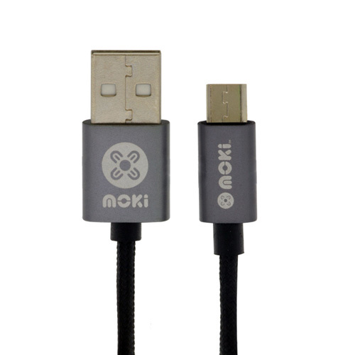 Moki Braided Micro-USB SynCharge Cable (Black) - 10cm - $20.20