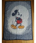 Mickey Mouse Reversible Biederlack Crib Blanket Throw 56&quot;x40&quot; ! - $27.05 CAD