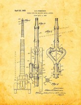 Nozzle Pipe for Use With Aerial Ladders Patent Print - Golden Look - £6.25 GBP+