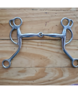 Training Bit 4 Rein 5&quot; Mouth Stainless Steel Broken Mouth Bit Pre-Owned ... - $22.99