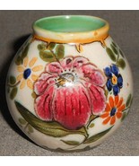 VINTAGE Gouda Pottery COLORFUL 2 3/4&quot; tall VASE - Made in Holland - €34,14 EUR