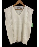 Vintage Women’s 80s One North Acrylic Sweater Vest Off-White Cream Large... - $548.80 MXN