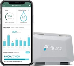 Flume 2 Smart Home Water Monitor And Water Leak Detector: Find Water Leaks - $302.92