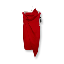 Lulus Womens Queen Of The City Sheath Dress Red Asymmetric Neck Strapless S New - £34.83 GBP