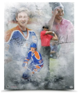 Tiger Woods / Wayne Gretzky Autographed 16&quot; x 20&quot; Photograph UDA LE 100 - £2,117.85 GBP